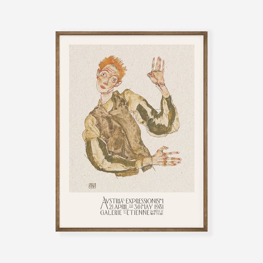 Egon Schiele Selbstportrait mit Armlets Art Poster