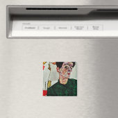 Egon Schiele - Selbstportrait mit chinesischer Lat Magnet (In Situ (Geschirrspüler))