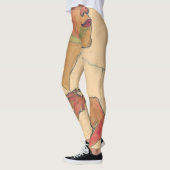 Egon Schiele Selbstportrait mit Händen auf der Bru Leggings (Links)