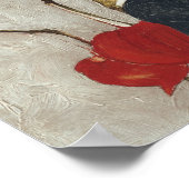 Egon Schiele Selbstportrait mit Physalis Poster (Ecke)