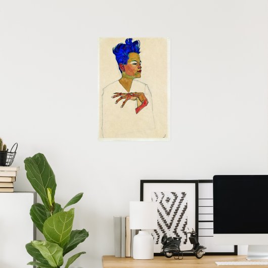 Egon Schiele Selbstportrait Poster (Heimbüro)