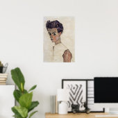 Egon Schiele - Selbstportrait Poster (Heimbüro)