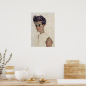 Egon Schiele - Selbstportrait Poster (Küche)