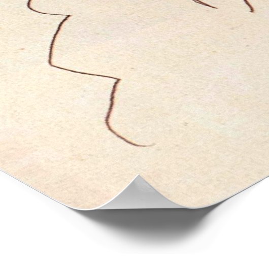 Egon Schiele - Selbstportrait Poster (Ecke)