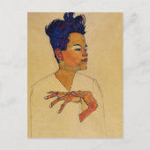 Egon Schiele Selbstportrait Postkarte (Vorderseite)