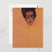 Egon Schiele - Selbstportrait Postkarte (Vorne/Hinten)