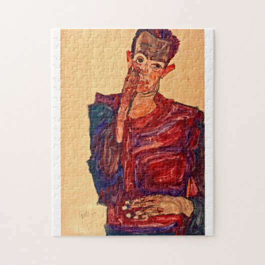 Egon Schiele - Selbstportrait Puzzle (Vertikal)