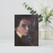Egon Schiele - Selbstportrait, rechts Postkarte (Stehend Vorderseite)