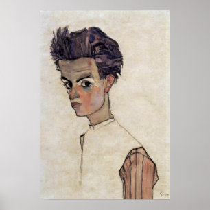 Egon Schiele - Selbstporträt Poster