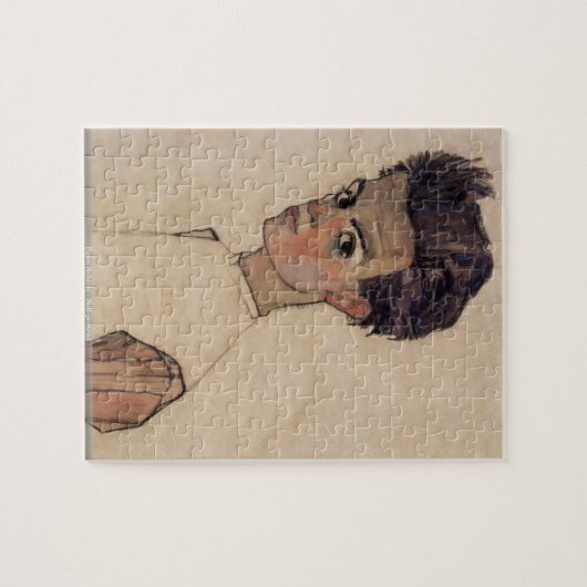 Egon Schiele - Selbstporträtpuzzlespiel Puzzle (Horizontal)