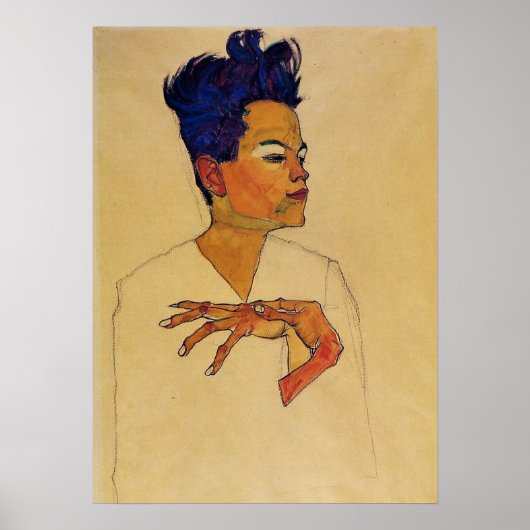 Egon Schiele Self Portrait Poster (Vorne)