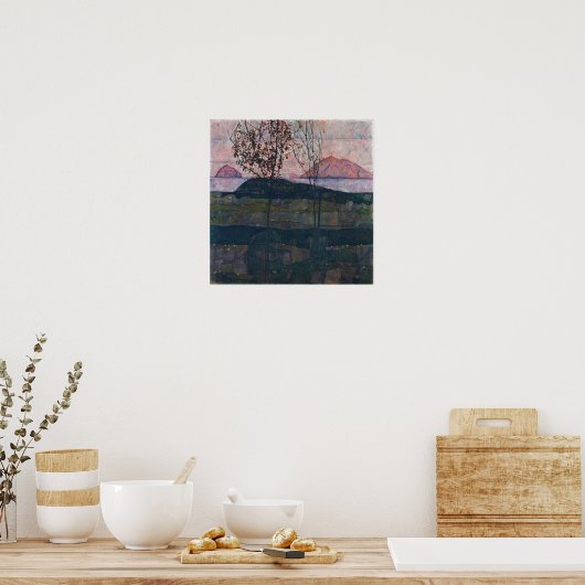 Egon Schiele Setting Sun Poster (Küche)
