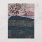 Egon Schiele Setting Sun Postkarte (Vorderseite)