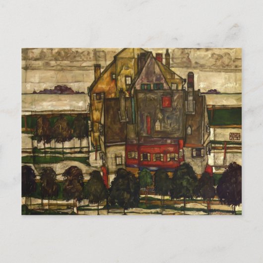 Egon Schiele - Single Houses Postkarte (Vorderseite)