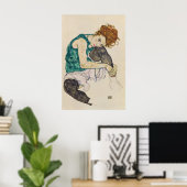 Egon Schiele 'Sitzende Frau' Expressionismus Kunst Poster (Heimbüro)