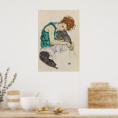 Egon Schiele 'Sitzende Frau' Expressionismus Kunst Poster (Küche)