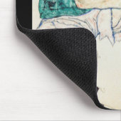 Egon Schiele Sitzende Frau mit Kniebesatz Mousepad (Ecke)