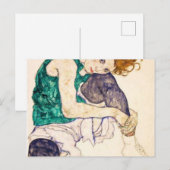 Egon Schiele Sitzende Frau Postkarte (Vorne/Hinten)
