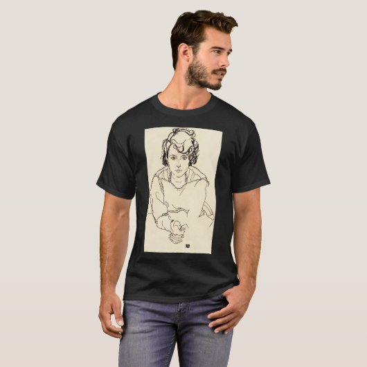 Egon Schiele - sitzende Frau T-Shirt (Vorne ganz)