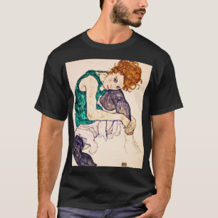 Egon Schiele - Sitzfrau mit den Beinen aufgestellt T-Shirt