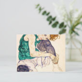 Egon Schiele Sitzfrau Postkarte (Stehend Vorderseite)