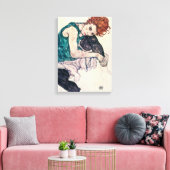 Egon Schiele Sitzgelegene Canvas Print Leinwanddruck (Insitu (Wohnzimmer))