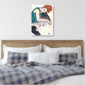 Egon Schiele Sitzgelegene Canvas Print Leinwanddruck (Insitu (Schlafzimmer))