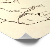 Egon Schiele - Sitzgelegene Frau Poster (Ecke)