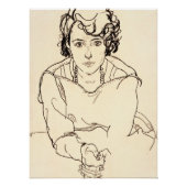 Egon Schiele - Sitzgelegene Frau Poster (Vorderseite)