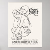 Egon Schiele Sitzgelegenes Ausstellungspaket für F Poster (Vorne)