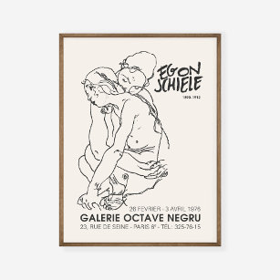 Egon Schiele Sitzgelegenes Ausstellungspaket für F Poster