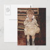 Egon Schiele - Sitzkinder Postkarte (Vorne/Hinten)
