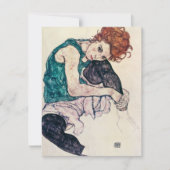 Egon Schiele Sitzplatzierte Einladungen (Vorderseite)