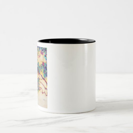 Egon Schiele Sonnenbaum Zweifarbige Tasse (Mittel)