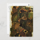 Egon Schiele - Sonnenblumen Postkarte (Vorne/Hinten)