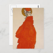 Egon Schiele - Stehend mit Halo Postkarte (Vorne/Hinten)