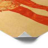 Egon Schiele - Stehende Frau im Rot 1913 Poster (Ecke)