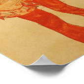 Egon Schiele - Stehende Frau in Rot Poster (Ecke)