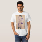 Egon Schiele - Stehendes Mädchen in einem blauen K T-Shirt (Vorne ganz)