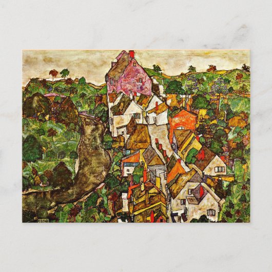 Egon Schiele - Stein an der Donau Postkarte (Vorderseite)