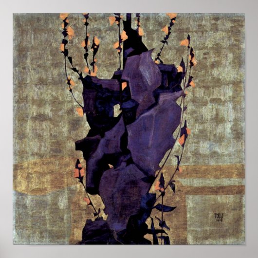 Egon Schiele - Stilisierte Blume leben noch Poster (Vorne)
