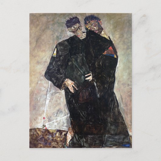 Egon Schiele The Hermits Postkarte (Vorderseite)