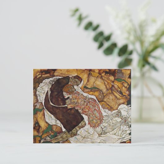 Egon Schiele - Tod und Maiden Postkarte (Stehend Vorderseite)