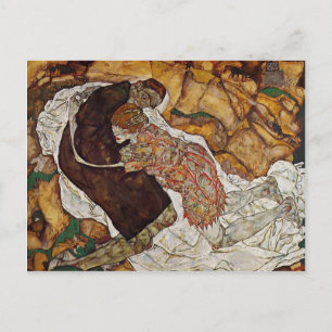 Egon Schiele - Tod und Maiden Postkarte