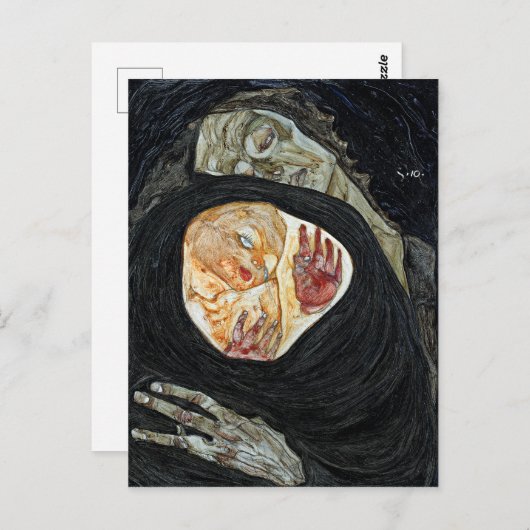 Egon Schiele Tode Mutter I Postkarte (Vorne/Hinten)