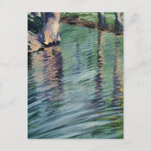 Egon Schiele- Trees Mirrored in a Pond Postkarte