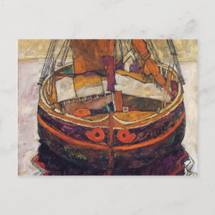 Egon Schiele - Trieste Fischerboot Postkarte