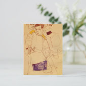Egon Schiele - Triple Self Portrait Postkarte (Stehend Vorderseite)