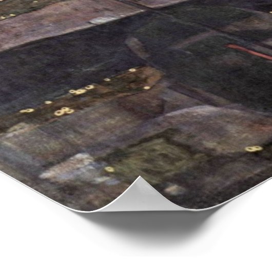 Egon Schiele - untergehende Sonne Poster (Ecke)