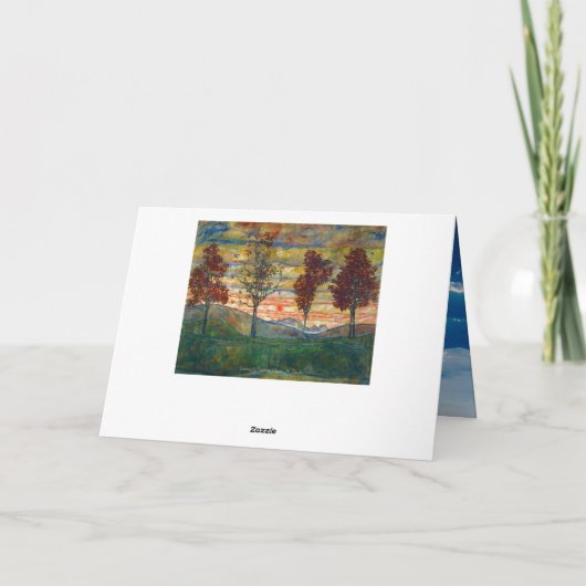 Egon Schiele Vier Bäume Naturpark Karte (Rückseite)